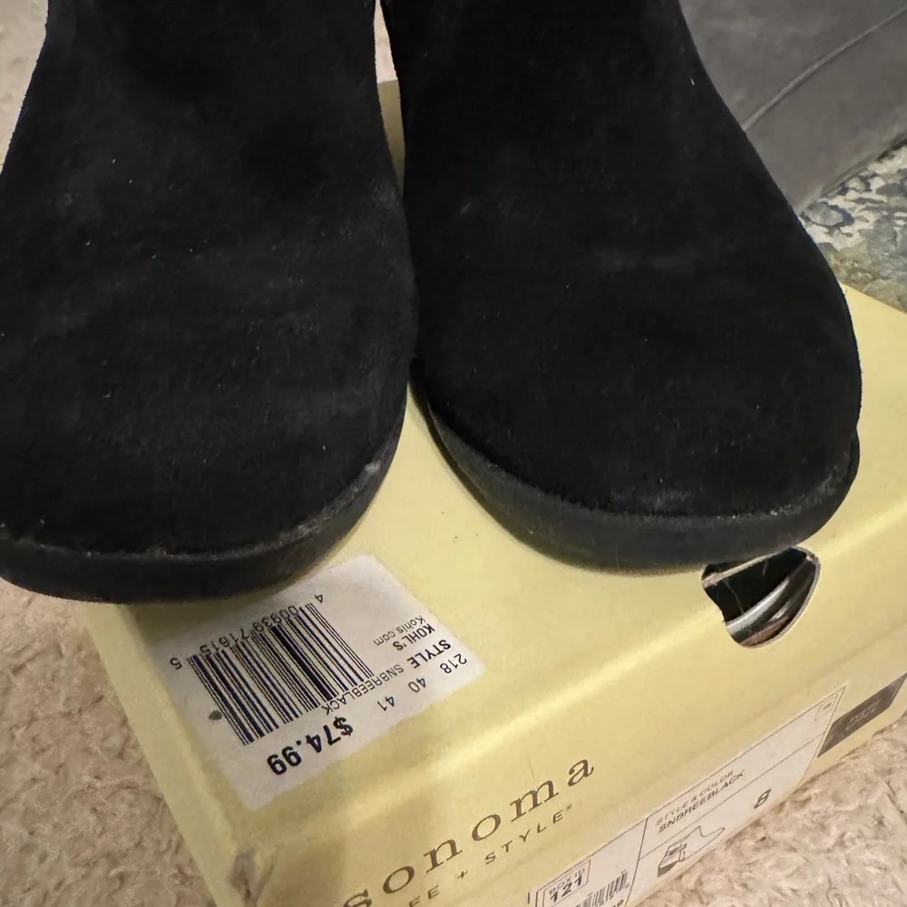 Sonoma‎ Black Ankle Booties with Buckle